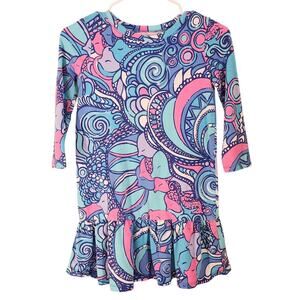 LILLY PULITZER Girl's KIM Dress in Sea Jewels, Size 8-10 Kids
